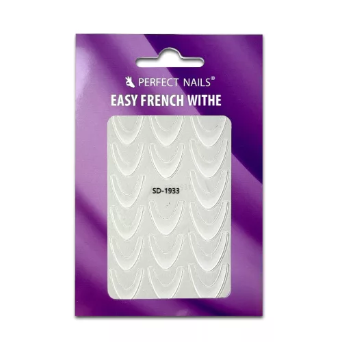 Körömmatrica - Easy French White - Perfect Nails