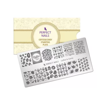 Körömnyomda Lemez - Coffee & Candy - Perfect Nails
