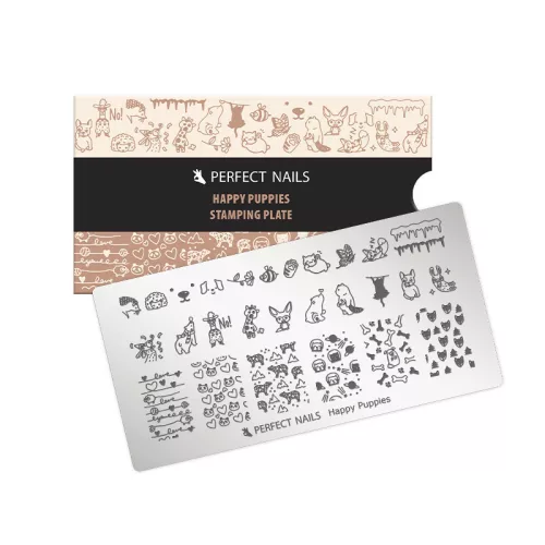 Körömnyomda Lemez - Happy Puppies - Perfect Nails