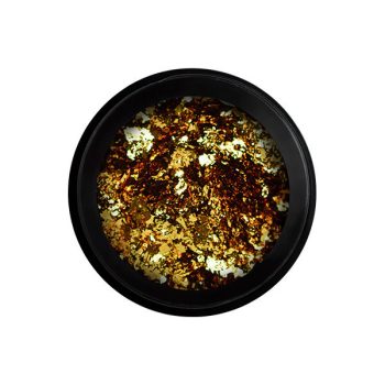   Metal Chrome Flakes - Körömdíszítő pehely - arany (Sugar Daddy) - Perfect Nails