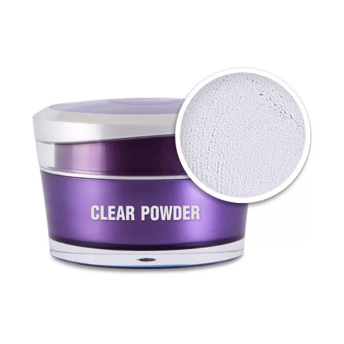 Műkörömépítő porcelánpor - Clear powder 15ml - Perfect Nails