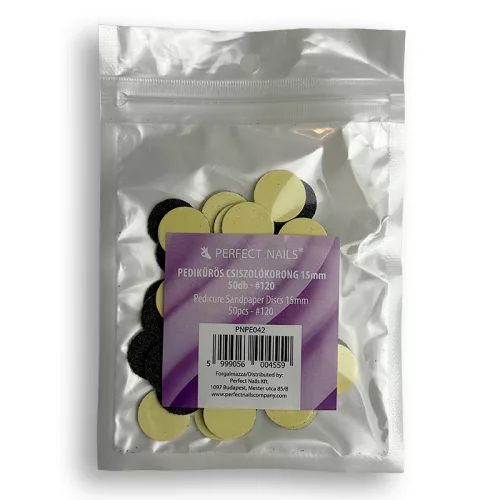 Pedikűrös Csiszolókorong 15mm 50db - #120 - Perfect Nails