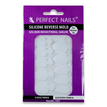   Szilikon Mosolyvonal sablon Reverse TIP Technikához - Klasszikus Francia - 12db - Perfect Nails