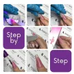 Szilikon Mosolyvonal sablon Reverse TIP Technikához - Klasszikus Francia - 12db - Perfect Nails