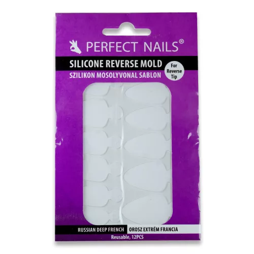 Szilikon Mosolyvonal sablon Reverse TIP Technikához - Orosz Extrém Francia - 12db - Perfect Nails