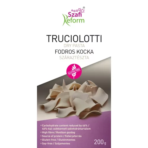Szafi Reform Fodros kocka - truciolotti száraztészta (gluténmentes) 200g
