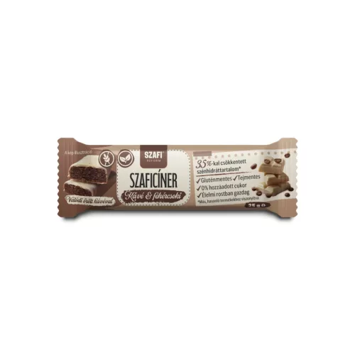 Szafi Reform Szaficíner Kávé-Fehércsoki szelet 25g (gluténmentes)
