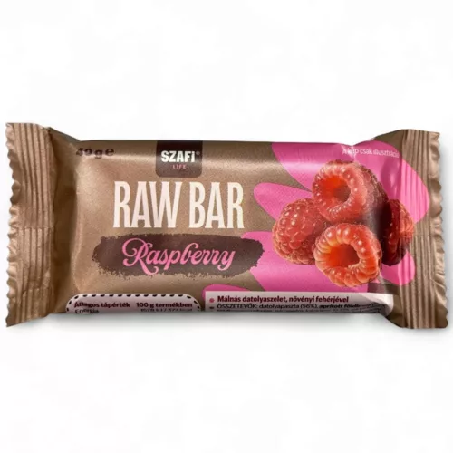 Szafi Life proteines raw bar - raspberry 40g (gluténmentes)