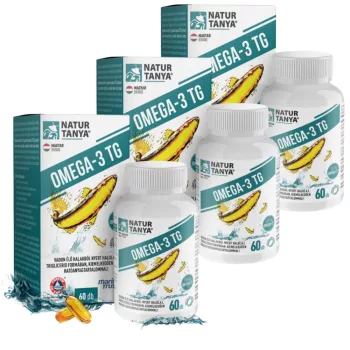   Natur Tanya OMEGA-3 TG Vadvízi halolaj Triopack Omega-3 Kúra