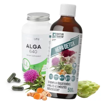   Méregtelenítő Csomag - Natur Tanya Hepa Detox 500ml + Fittprotein ALGA 640