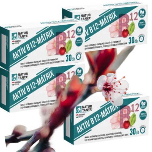 Aktív B12-MÁTRIX 30 rágótabletta Maximum Kúra (4db) - Natur Tanya