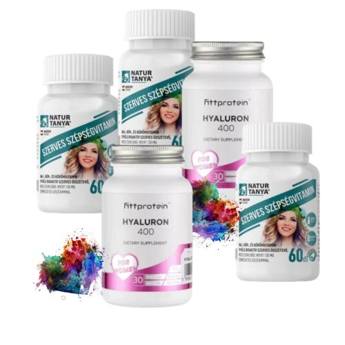 Szépség Pack 60 napra Szerves szépségvitamin (3db) + Fittprotein Hyaluron 400 (2db)
