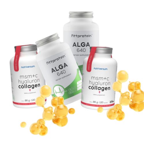 Ragyogok Csomag 60 Napra - Nutriversum MSM+C Hyaluron Collagen (2db) + Fittprotein Alga 640 (2db)