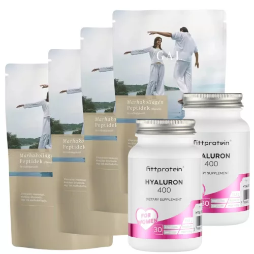 2 Havi Kollagén és Hialuron Csomag - GAL Marhakollagén peptidek (4db) + Fittprotein Hyaluron (2db)