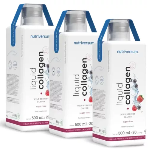 Nutriversum Collagen Liquid Sugar Free Triopack Íz: erdei gyümölcs