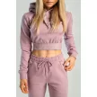 Essential Cropped Mauve női kapucnis pulóver - M - lila - STRIX - GymBeam