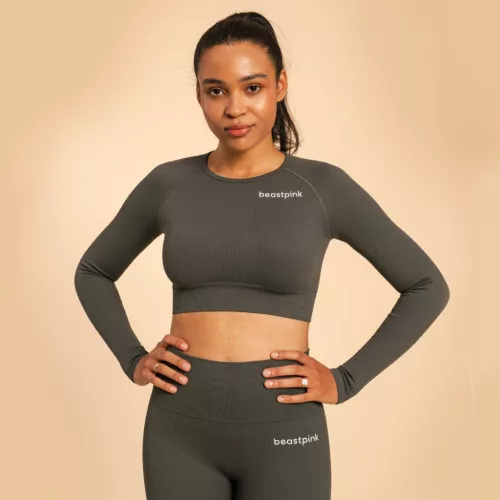Hyper Crop Top Shadow - XS - szürke - BeastPink - GymBeam
