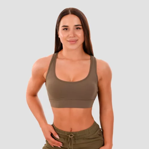 Mesh Panel sportmelltartó Olive - S - zöld - GymBeam