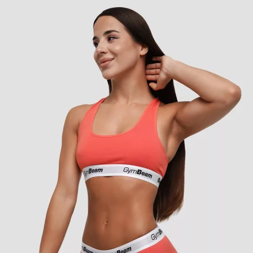 Bralette melltartó Strawberry Red - S - narancssárga - GymBeam