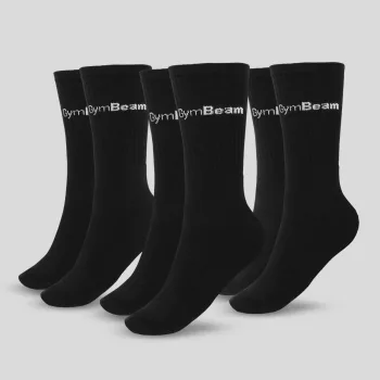 3/4 Socks 3Pack Black zokni - M - fekete - GymBeam