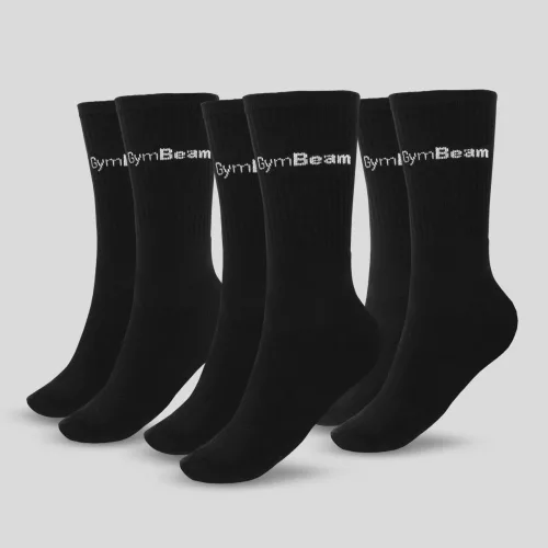 3/4 Socks 3Pack Black zokni - M - fekete - GymBeam