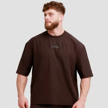 Unstoppable oversized póló Brown - XXL - barna - GymBeam