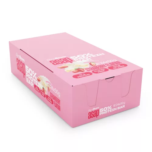 ASAP 50% fehérjeszelet - 24 x 50 g - eper - GymBeam