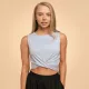 Breeze női cropped top Dove - XS - kék - BeastPink - GymBeam