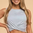Breeze női cropped top Dove - L - kék - BeastPink - GymBeam