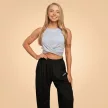 Breeze női cropped top Dove - L - kék - BeastPink - GymBeam