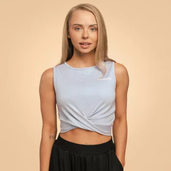   Breeze női cropped top Dove - XL - kék - BeastPink - GymBeam