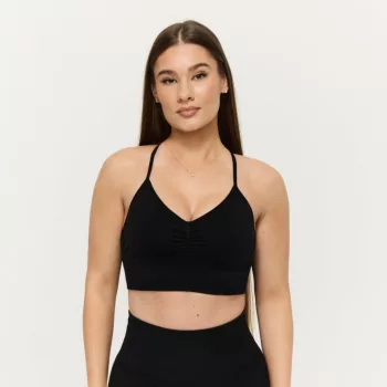   Sculpt varrásmentes sportmelltartó Black - S - fekete - GymBeam