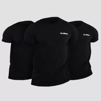 Basic póló 3Pack Black - M - 3pack - fekete - GymBeam