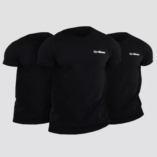 Basic póló 3Pack Black - XXL - 3pack - fekete - GymBeam