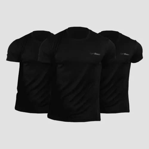 TRN póló 3Pack Black - L - 3pack - fekete - GymBeam