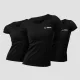 Basic női póló 3Pack Black - XXL - 3pack - fekete - GymBeam