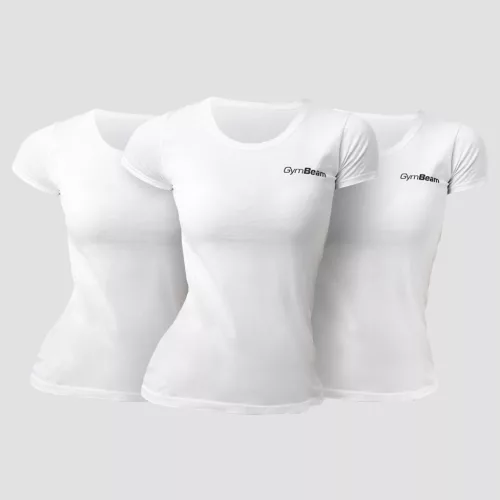 Basic női póló 3Pack White - XXL - 3pack - fehér - GymBeam
