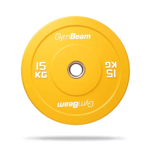 Bumper súlytárcsa 51 mm - 15 kg - sárga - GymBeam