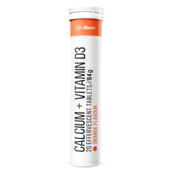   Kalcium + D3-vitamin pezsgőtabletta - 20 tabletta - narancs - GymBeam