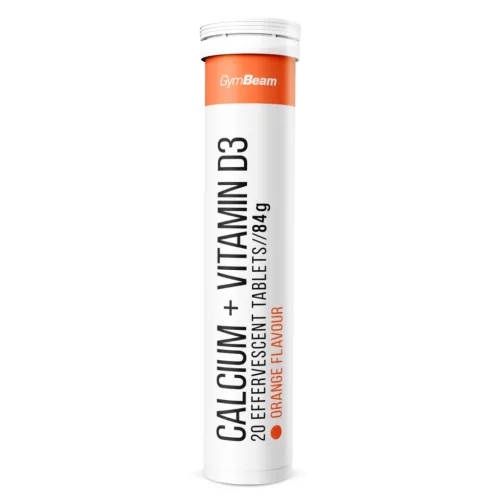 Kalcium + D3-vitamin pezsgőtabletta - 20 tabletta - narancs - GymBeam