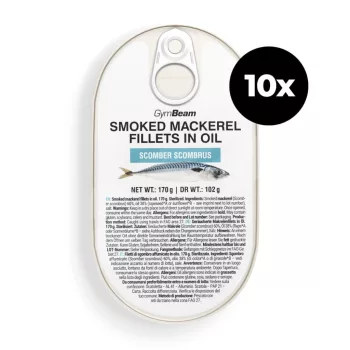 Füstölt makrélafilé olajban - 10 x 170 g - GymBeam