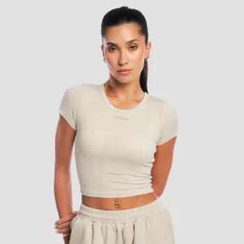 Aura női Cropped póló Grey - XL - szürke - GymBeam