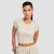 Aura női Cropped póló Grey - XL - szürke - GymBeam
