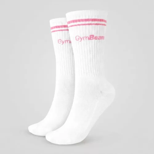 Crew zokni Pink - M - fehér - GymBeam