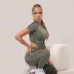 Women‘s Cosmo Cropped T-shirt Olive - M - zöld - GymBeam