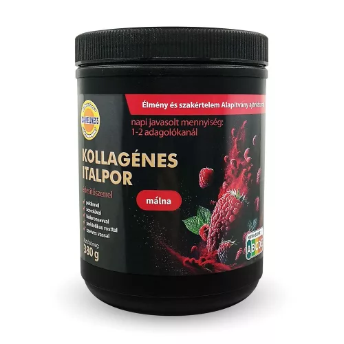 Málnás kollagénes italpor édesítőszerrel