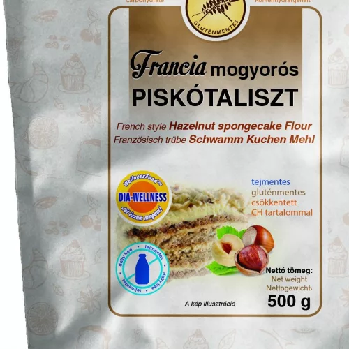 Gluténmentes Francia mogyorós piskótaliszt