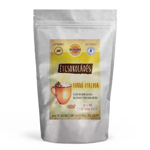 Dia-wellness étcsokoládés forró italpor 240 g (gluténmentes, laktózmentes)