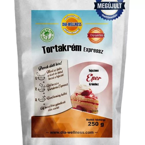 Maltit mentes Dia-Wellness Tortakrém Express eper