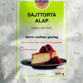 Dia-wellness Sajttorta alap hidegen készíthető